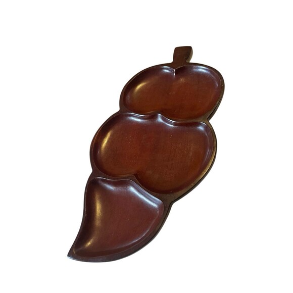 Monkey POD Divided Serving Dish 1960s MCM Rare Design 14x7” - Picture 2 of 6